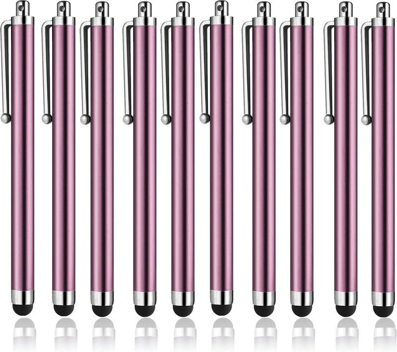 Abiarst Stylus Pens for Touch Screens, High Precision Universal Stylus for iPad iPhone Tablets Samsung Galaxy All Capacitive Touch Screens (10-Pack Pink) - Image 1
